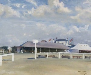 Study Of A Paddock At Epsom — Sir Alfred James Munnings, Impressionism