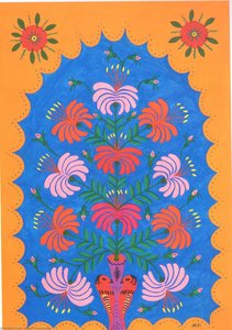 My Flowers To Those Who Love Peace — Maria Primachenko, Naive Art