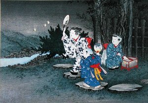 Catching Fireflies — Kobayashi Eitaku