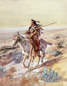 Indian With Spear — Charles Marion Russell