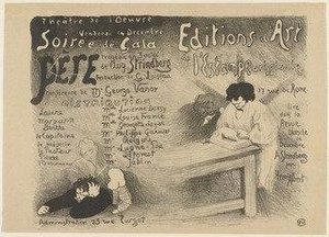 Playbill For August Strindberg's Père (father) — Félix Vallotton
