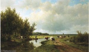 An Extensive Polder Landscape In Summer
