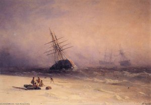 Shipwreck On The Black Sea — Ivan Konstantinovich Aivazovsky, Romanticism