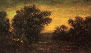 Landscape With Indian Encampment — Ralph Albert Blakelock