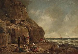 Fisherfolk On A Beach — William Collins