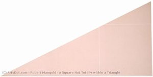 A Square Not Totally Within A Triangle — Robert Mangold