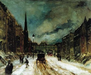 Street Scene With Snow — Robert Henri, American Realism