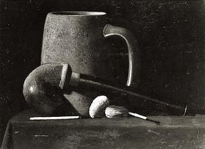 Mug, Pipe And Matches, (painting) — John Frederick Peto