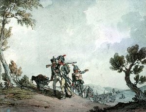 French Soldiers On The March — John Augustus Atkinson