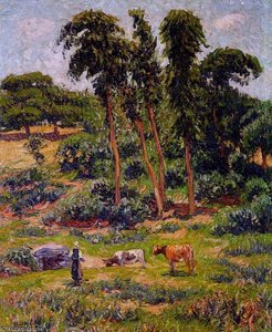 Peasant And Her Herd — Henri Moret