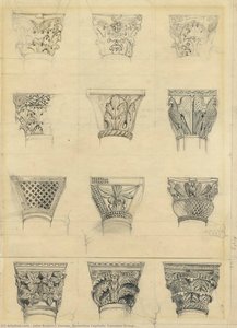 Venice, Byzantine Capitals, Concave Group. — John Ruskin
