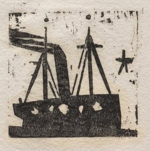 Freighter And Star — Lyonel Feininger