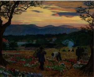 The Flower Harvest — Boris Mikhailovich Kustodiev