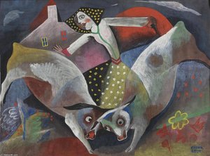 Milkmaid With Cows — Béla Kádár