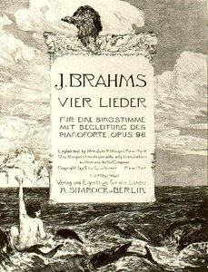 Title Page Of Four Songs By Brahms. Arion — Max Klinger