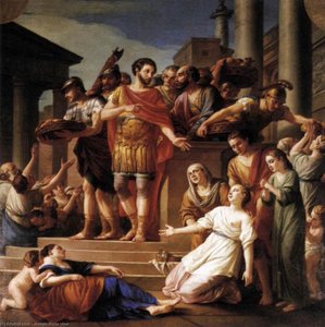Marcus Aurelius Distributing Bread To The People — Joseph Marie Vien, Neoclassical