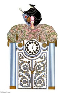 The Clock, Awakening The Past — Erté