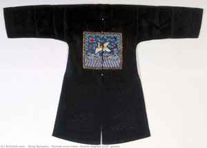 Formal Over-robe, Fourth Degree Civil, Goose — Qing Dinastía