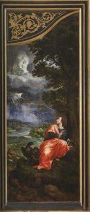 St John The Evangelist On Patmos — Михиэль Ван Коксий