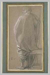 Homme Drapé, Vu De Dos — Charles Le Brun