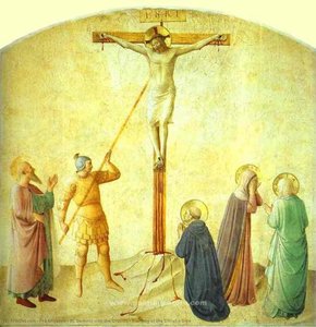 St. Dominic With The Crucifix - Piercing Of The Christ's Side — Fra Angelico