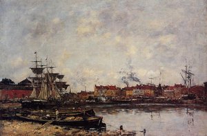 Dunkirk, The Inner Port — Eugène Louis Boudin, Impressionism