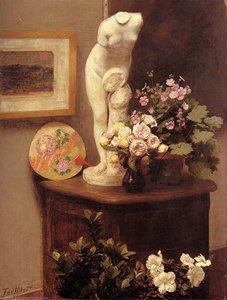 Still Life With Torso And Flowers — Henri Fantin-latour