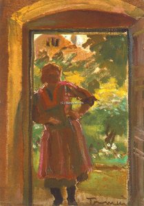 Woman Standing In A Door — János Tornyai