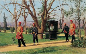 The Daughter Of The English Ambassador Riding In A Palanquin - — Fausto Zonaro