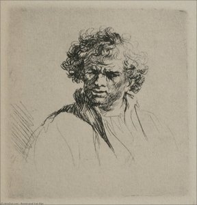 Un Hombre Con Pelo Rizado — Rembrandt Van Rijn, Barroco