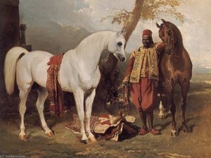 The Mounts Of Abd El Kader — Alfred De Dreux