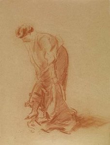 Woman Dressing — Everett Shinn, Realism