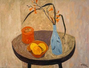 Still Life With Blue Vase — Sir William George Gillies, Cubism