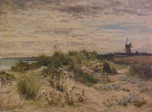 Windmill On Littlehampton Sands — R.a Benjamin Williams Leader