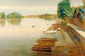 Lower Mall, Hammersmith, Looking Towards Chiswick Reach — Čarlс Henry Sims