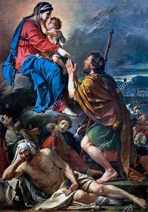 St Roch Asking The Virgin Mary To Heal Victims Of The Plague — Žak-lui David, Neoclassicism
