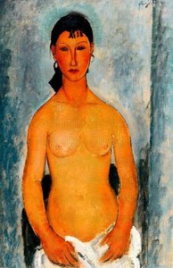 Standing Nude (elvira) — Amedeo Clemente Modigliani, Cubism