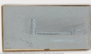 Roman Campagna, Nov. 12, 1868 (verso, From Sketchbook) — Jervis Mcentee