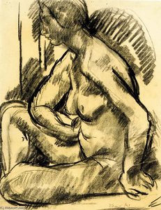 Seated Female Nude - — Duncan Grant