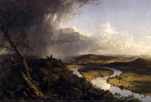 Vista desde el Monte Holyoke, Northampton, Massachusetts, después de una tormenta (The Oxbow)