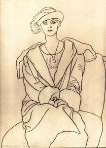 Olga Mit Hut Mit Feder — Pablo Picasso