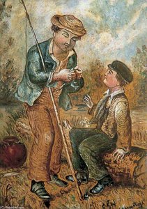 Boys Fishing — Charles Spencelayh