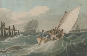 Putting Out To Sea In A Swell — John Thomas Serres