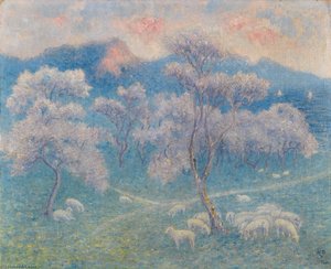 Moutons Aux Amandiers — William Degouve De Nuncques