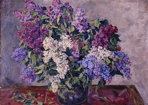 Still Life. Lilacs In The Bucket. — Pyotr Konchalovsky