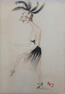 [caricature Of French Actress Jeanne Bourgeois, Known As Mistinguett] — ナイール・デ・テッフェ・フォン・フーンホルツ