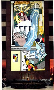 Mural With Blue Brushstroke — Roy Lichtenstein, Pop Art