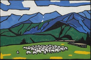 Azurblaue Gipfel Und Die Stille Herde: Eine Expressionistische Pastorale Studie — Fabien Morin