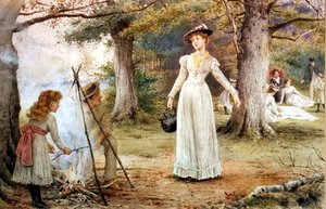 Stoking The Fire — George Goodwin Kilburne