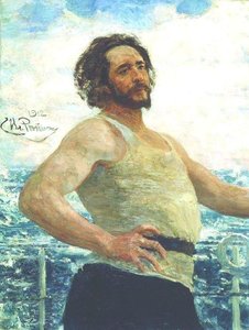Portrait Of Writer Leonid Nikolayevich Andreyev On A Yacht — Ilya Yefimovich Repin